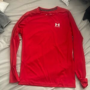 Under armour red compression long sleeve size XL